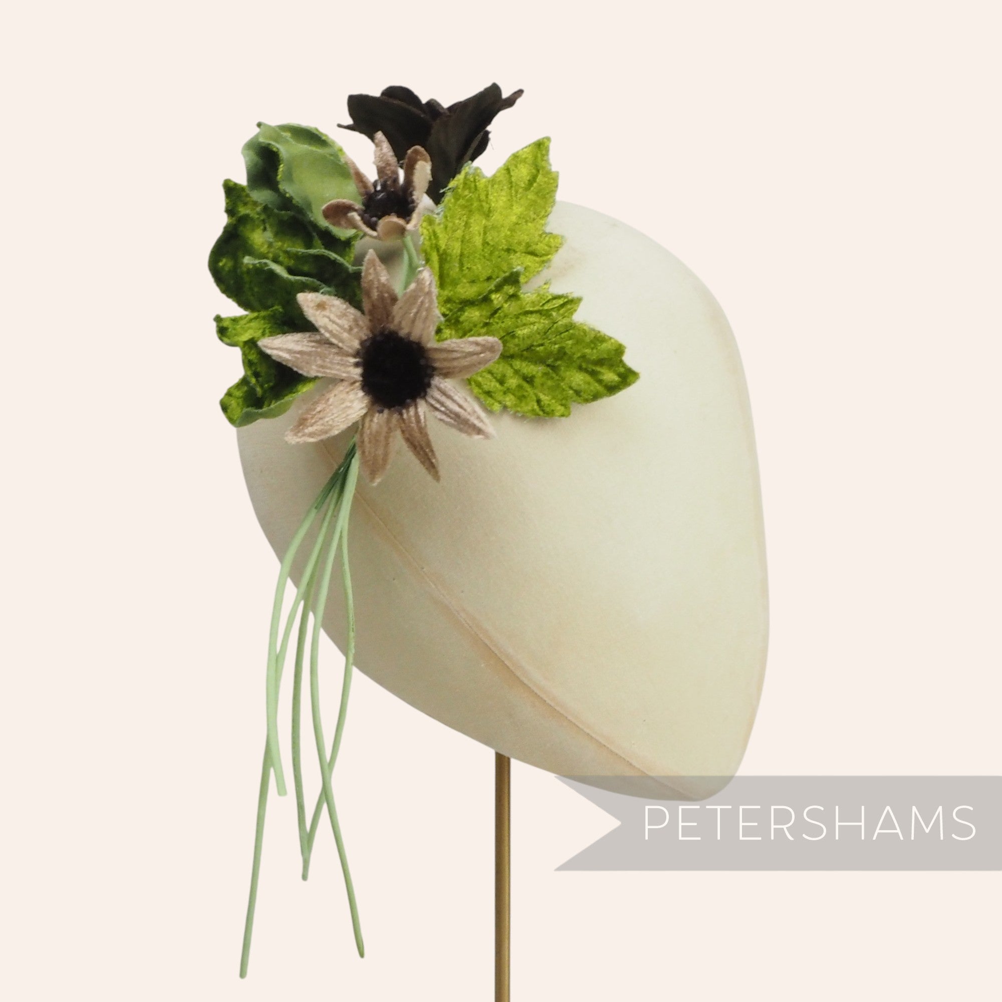 'Amelie' Vintage Velvet Flower Bunch Millinery Hat Mount