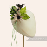 'Amelie' Vintage Velvet Flower Bunch Millinery Hat Mount