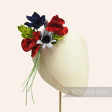 'Amelie' Vintage Velvet Flower Bunch Millinery Hat Mount