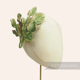 'Georgina' Vintage Satin Silk Wired Leaf Millinery Hat Mount