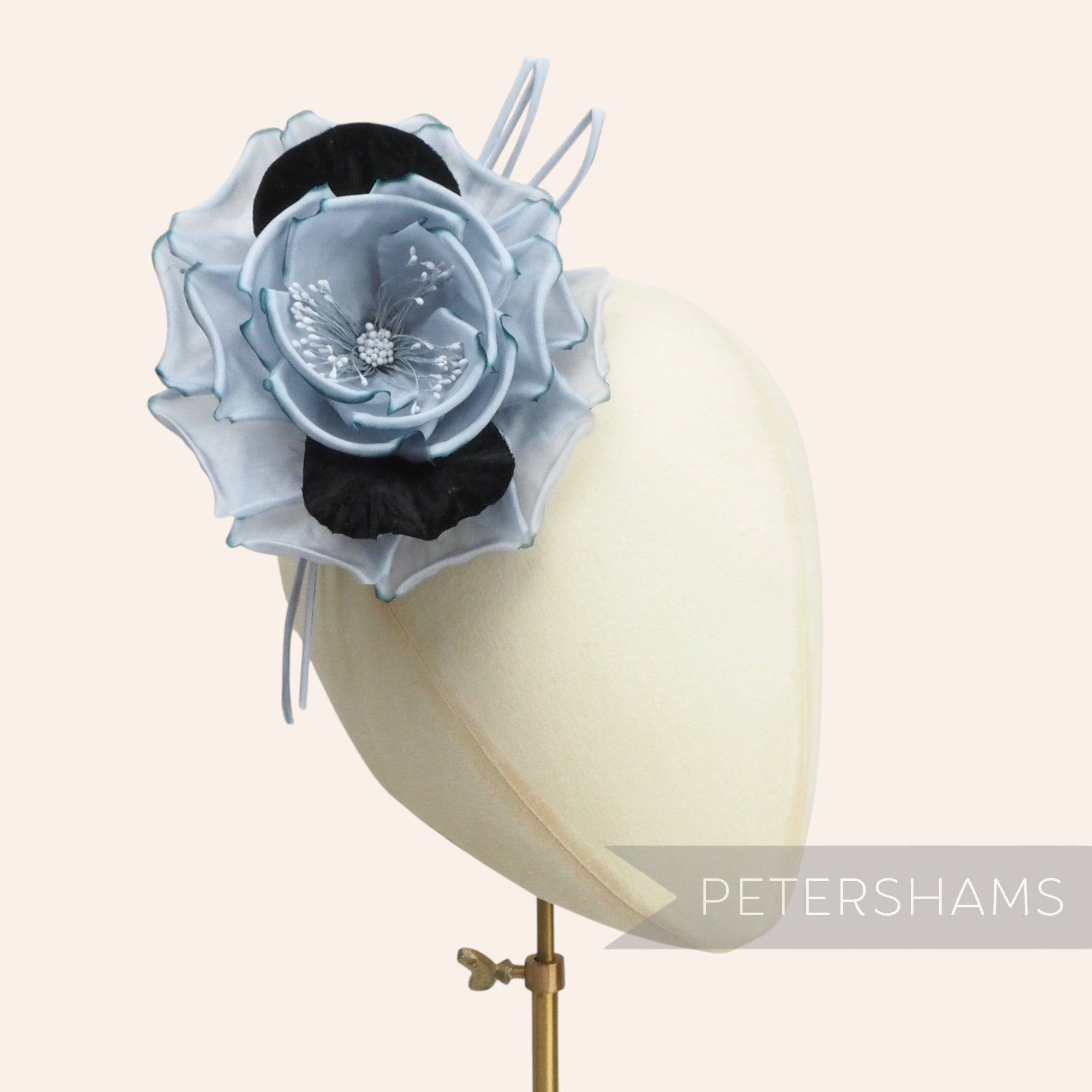 'Reece' 13cm Silk & Velvet Millinery Flower Hat Mount