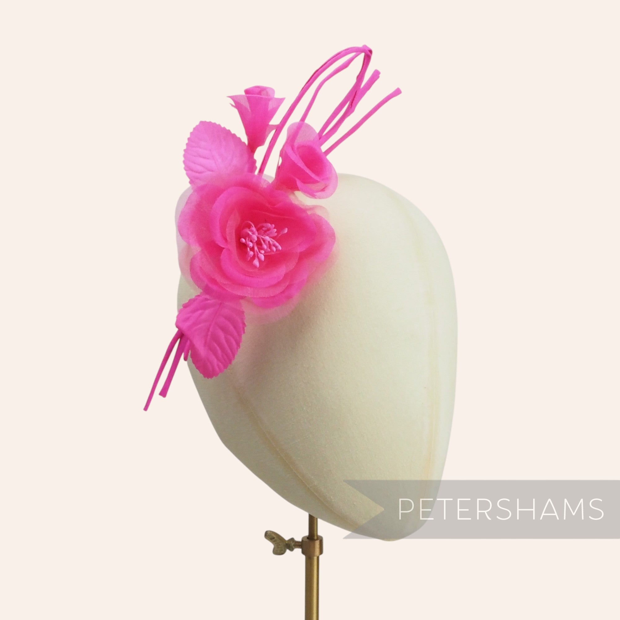 'Cynthia' Silk and Organza Flower Blossom Millinery Hat Mount