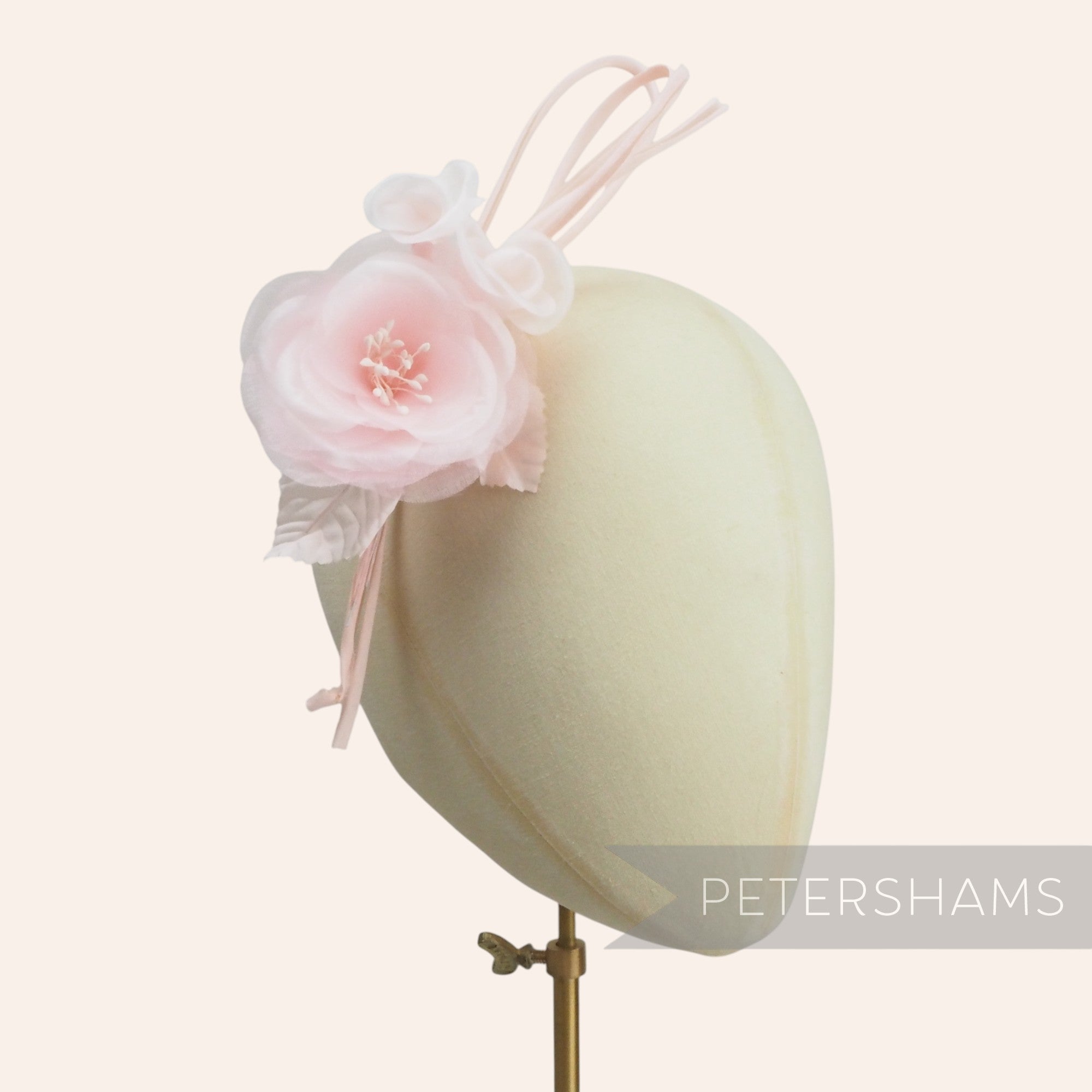 'Cynthia' Silk and Organza Flower Blossom Millinery Hat Mount