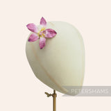 'Christina' Petite Suede Finish Wired Orchid Hat Mount