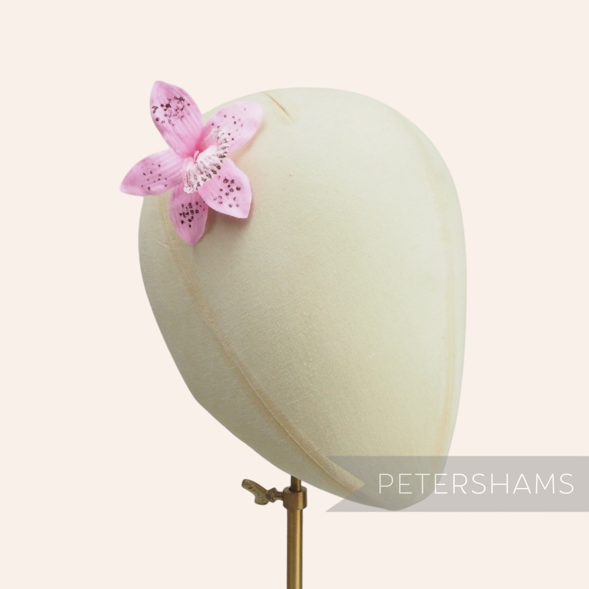 'Christina' Petite Suede Finish Wired Orchid Hat Mount