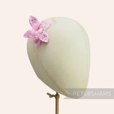 'Christina' Petite Suede Finish Wired Orchid Hat Mount