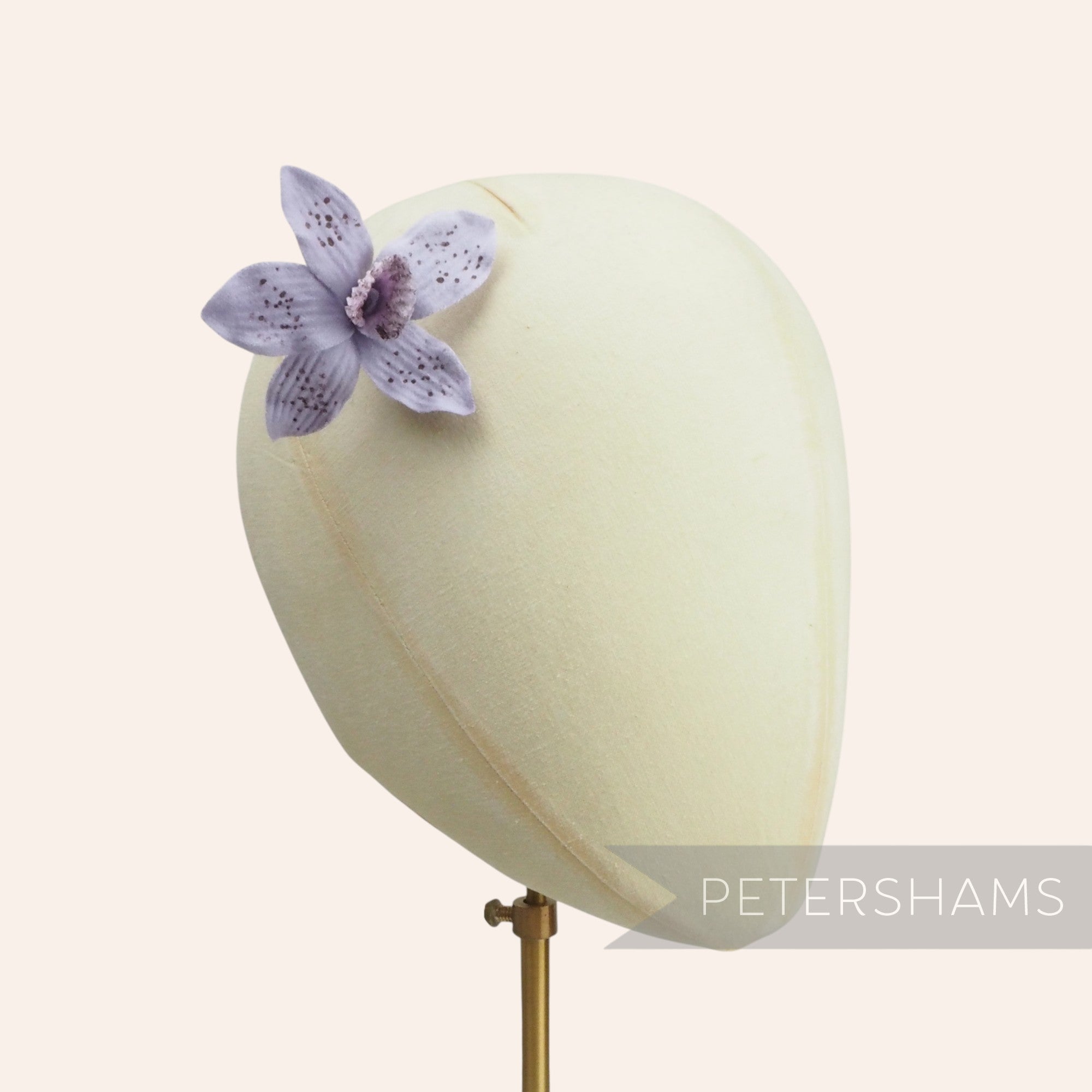 'Christina' Petite Suede Finish Wired Orchid Hat Mount