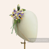 'Brenda' Vintage Velvet Pansy Wired Millinery Flower Bunch