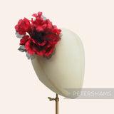 'Stacey' Silk and Organza Hydrangea Millinery Flower Hat Mount