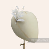 'Sherry' Small Vintage Silk Tangerine Blossom Wired Millinery Mount