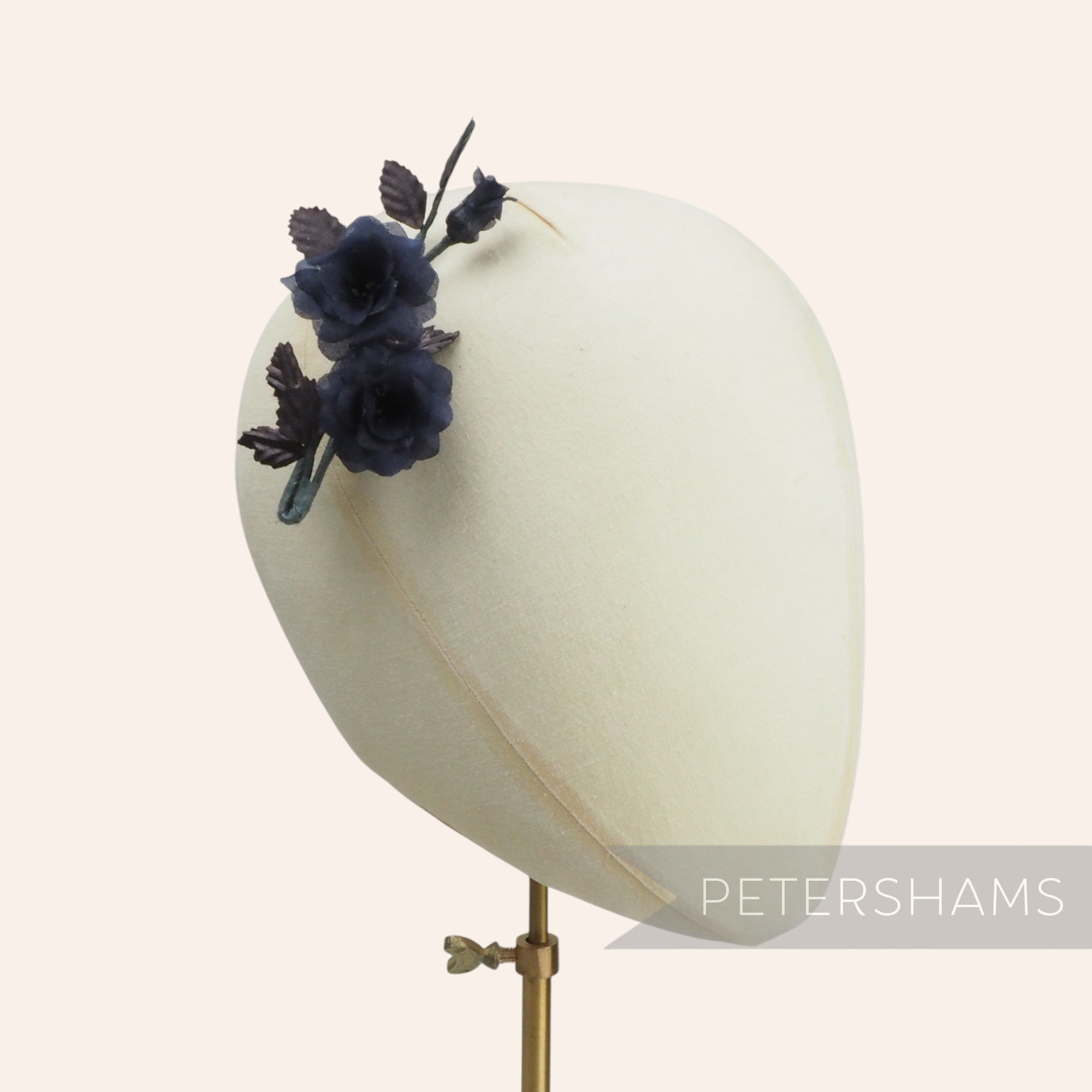 'Pamela' Mini Silk Blossoms & Leaves Millinery Hat Mount