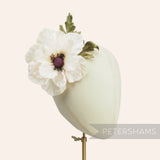 'Mary' Velvet Poppy Millinery Flower Hat Mount