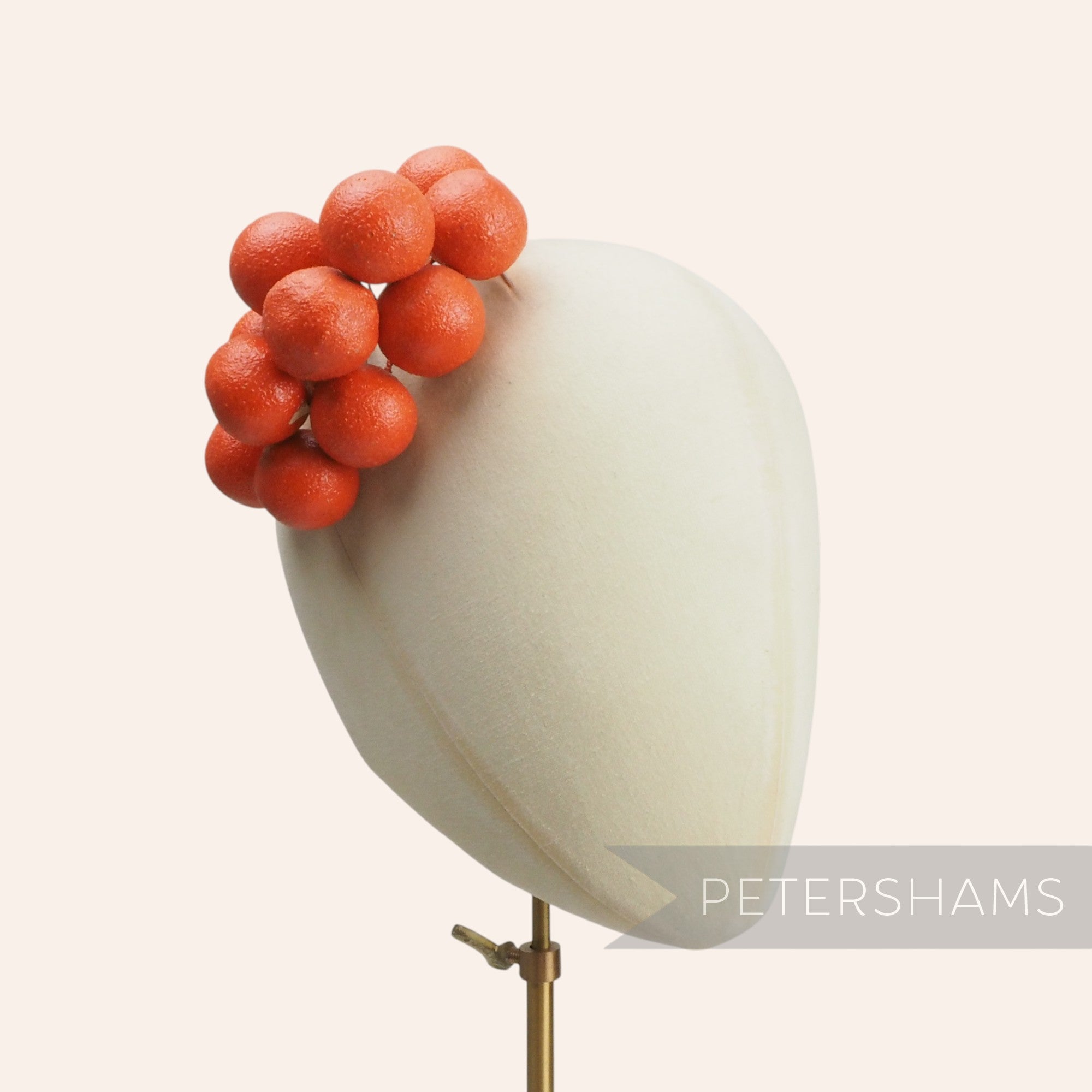 'Anita' Small Vintage Wired Orange Fruits - 12 stems