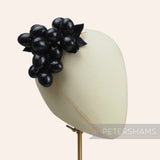 'Phyllis' Glossy Vintage 1950's German Plums Millinery Hat Mount