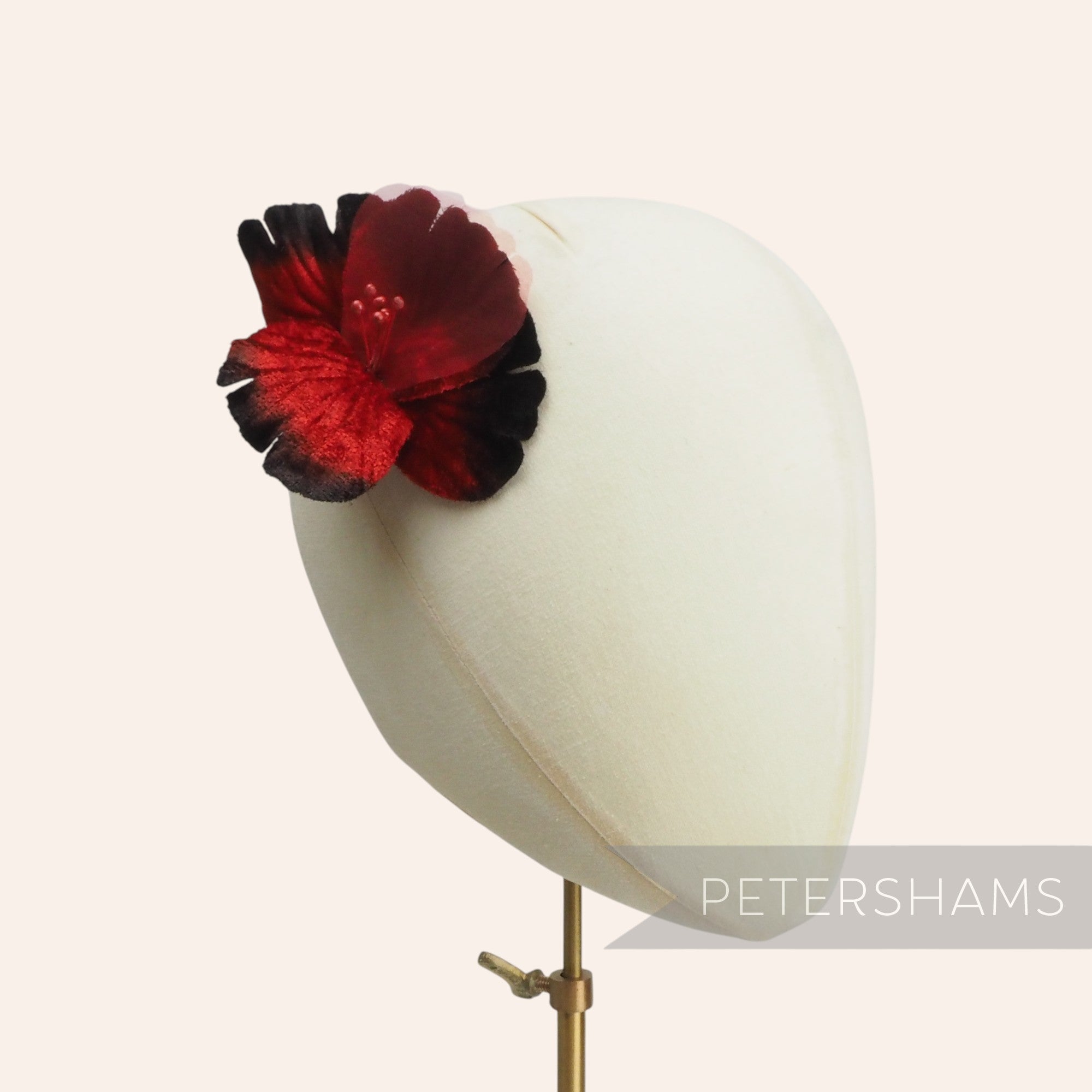'Bonnie' Velvet & Organza Tropical Millinery Flower Mount