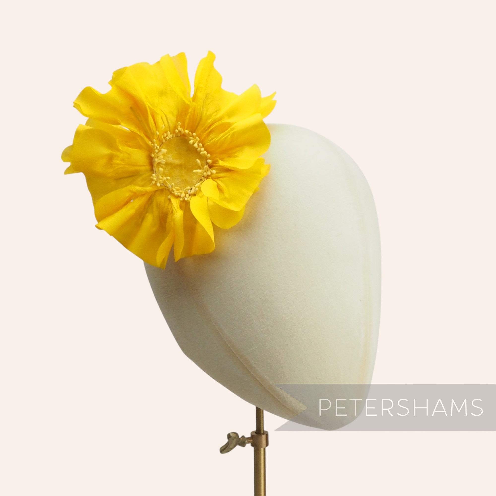 'Camille' Large 14cm Silk Poppy Millinery Flower Mount