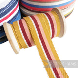 25mm No.5 Traditional Stripe Millinery Petersham Hat Ribbon - 1m