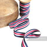 25mm No.5 Traditional Stripe Millinery Petersham Hat Ribbon - 1m