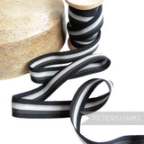 25mm No.5 Traditional Stripe Millinery Petersham Hat Ribbon - 1m