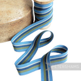 25mm No.5 Traditional Stripe Millinery Petersham Hat Ribbon - 1m