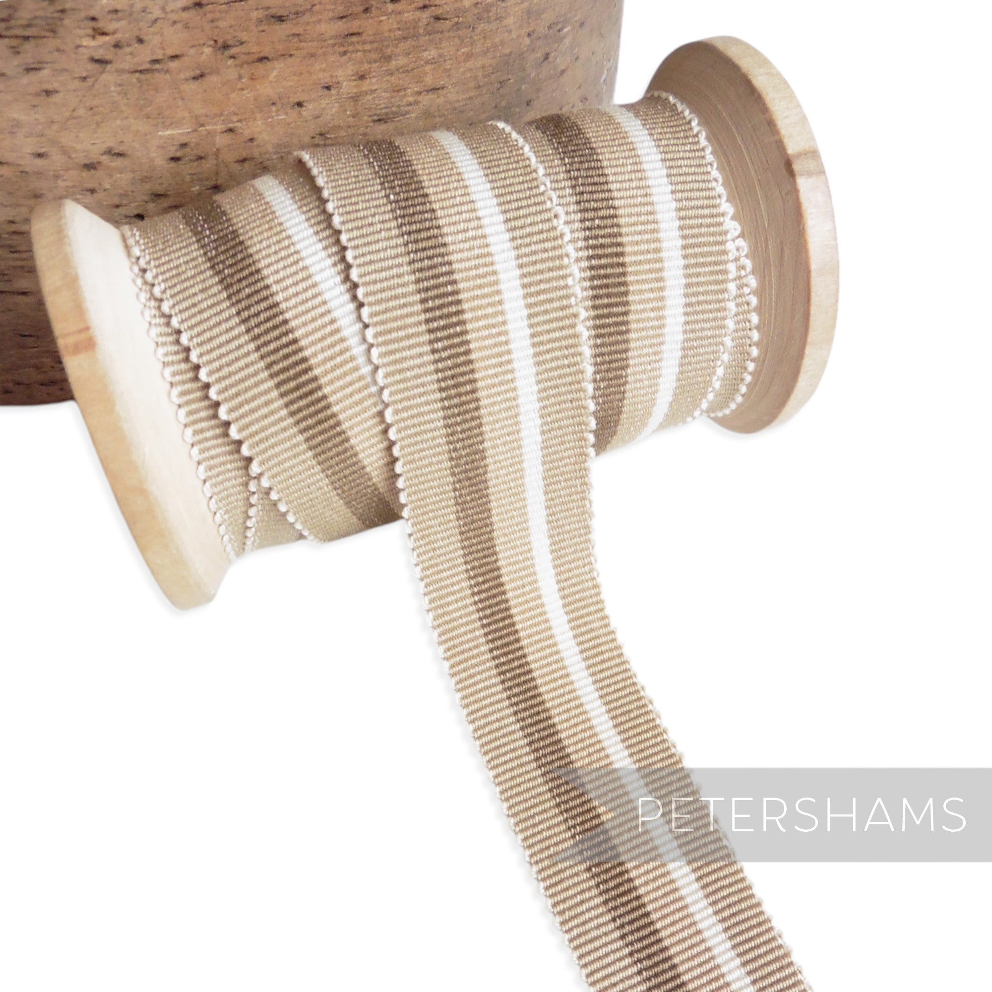 25mm No.5 Traditional Stripe Millinery Petersham Hat Ribbon - 1m
