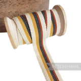 25mm No.5 Traditional Stripe Millinery Petersham Hat Ribbon - 1m