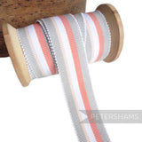 25mm No.5 Traditional Stripe Millinery Petersham Hat Ribbon - 1m