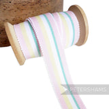 25mm No.5 Traditional Stripe Millinery Petersham Hat Ribbon - 1m