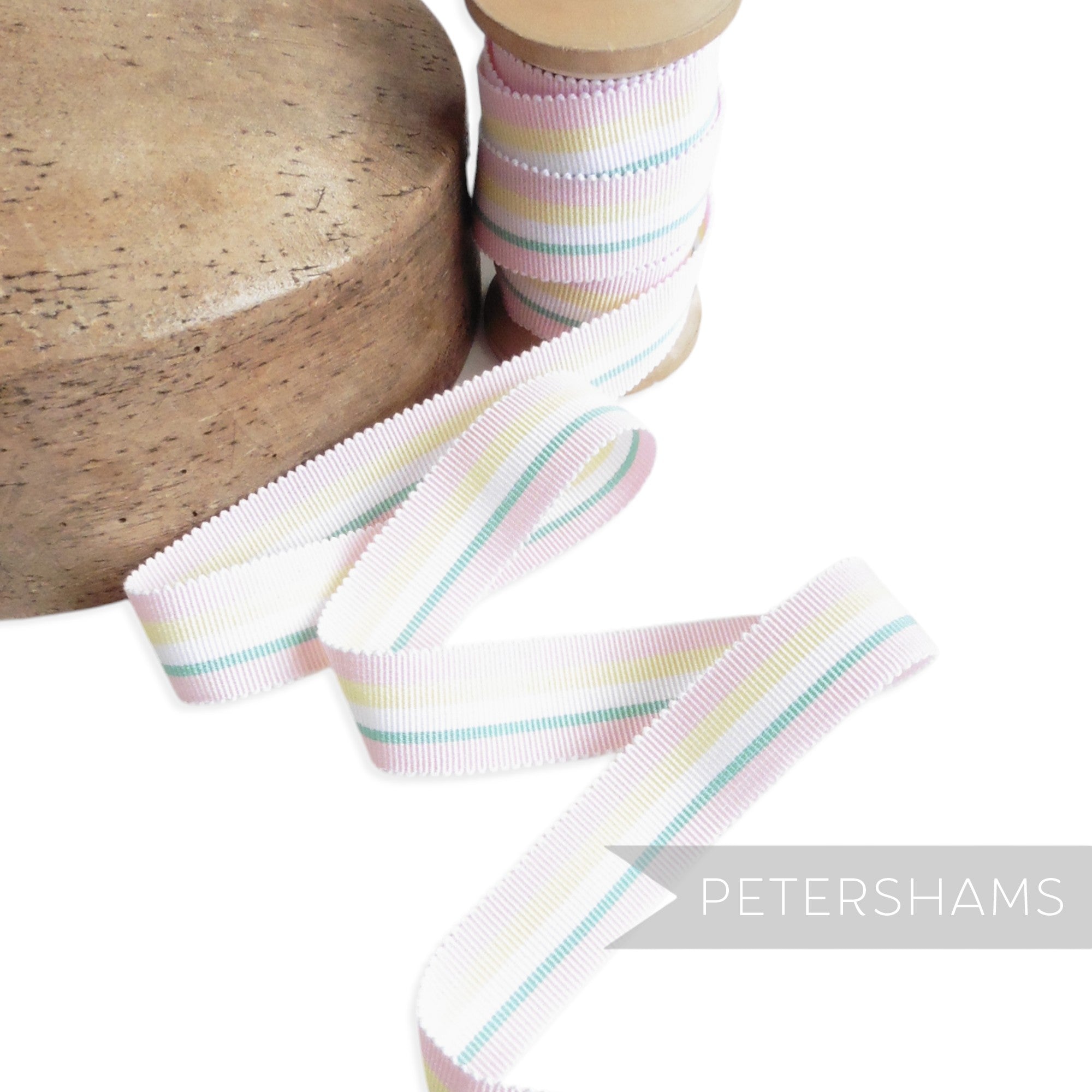 25mm No.5 Traditional Stripe Millinery Petersham Hat Ribbon - 1m