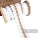 25mm No.5 Traditional Stripe Millinery Petersham Hat Ribbon - 1m