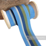 35mm Traditional Stripe Millinery Petersham Hat Ribbon - 1m