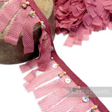 Seashell Adorned Mesh Fabric Fringe - 1m