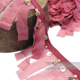 Seashell Adorned Mesh Fabric Fringe - 1m