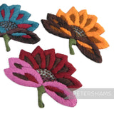 Large Woolly Exotic Flower Motif
