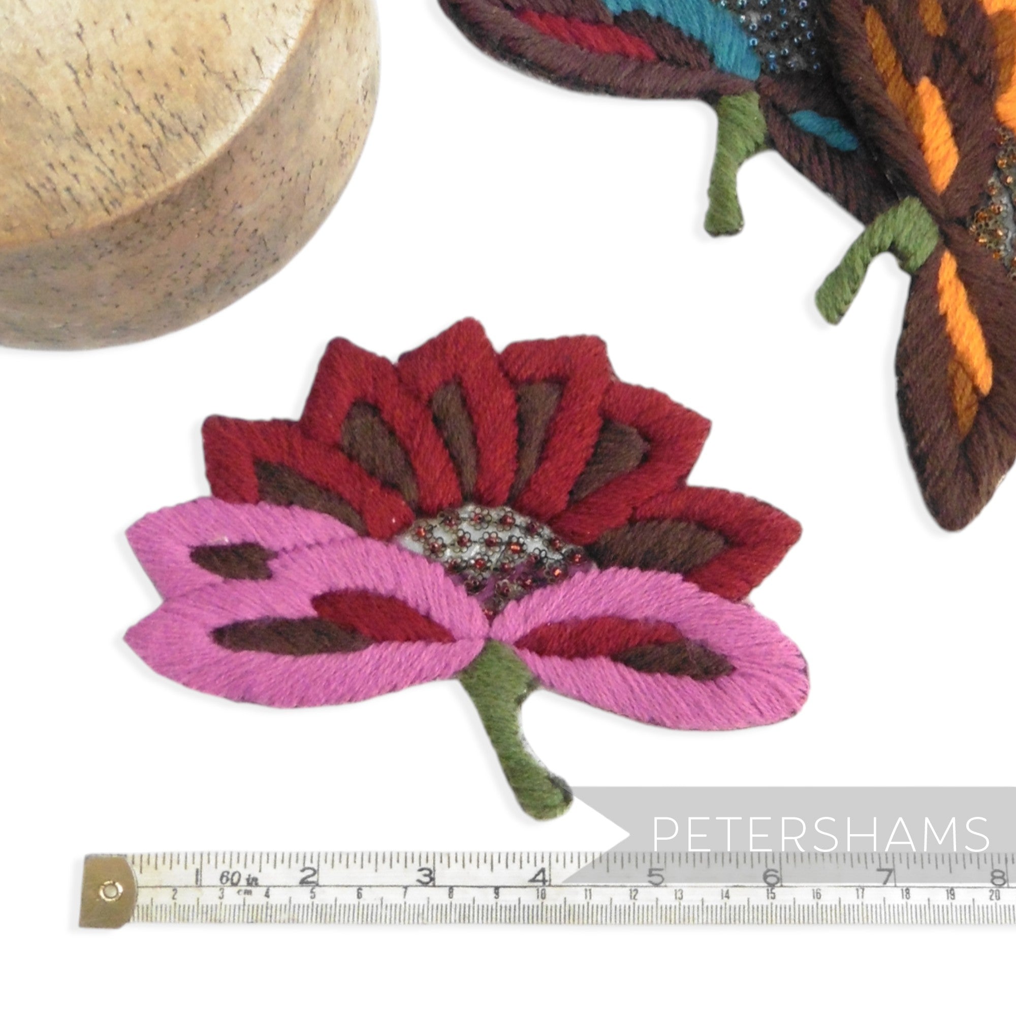 Large Woolly Exotic Flower Motif