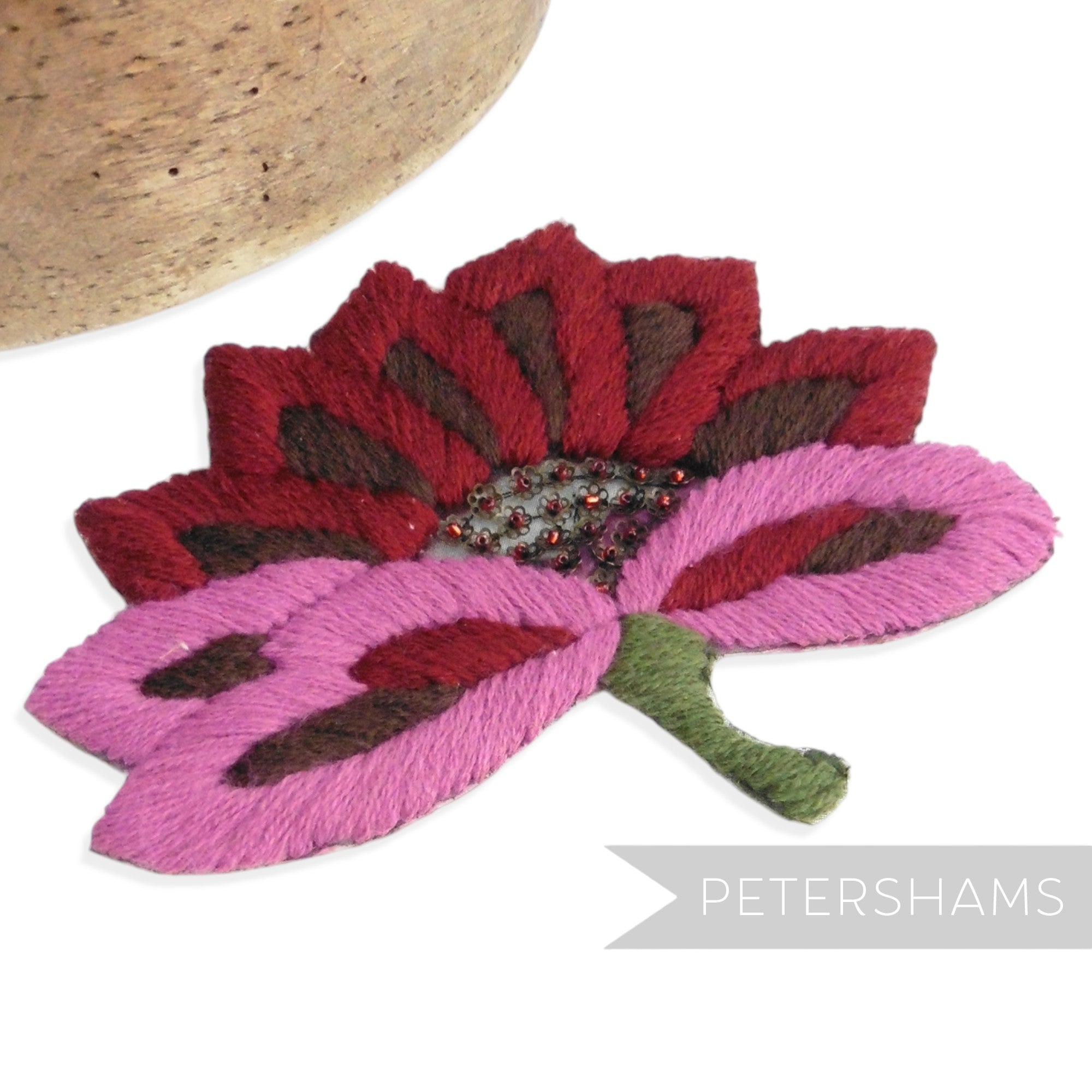 Large Woolly Exotic Flower Motif