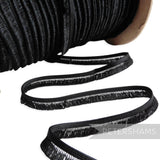 Vintage Teeny Tiny Soft Looped Black Fringe Trim - 1m