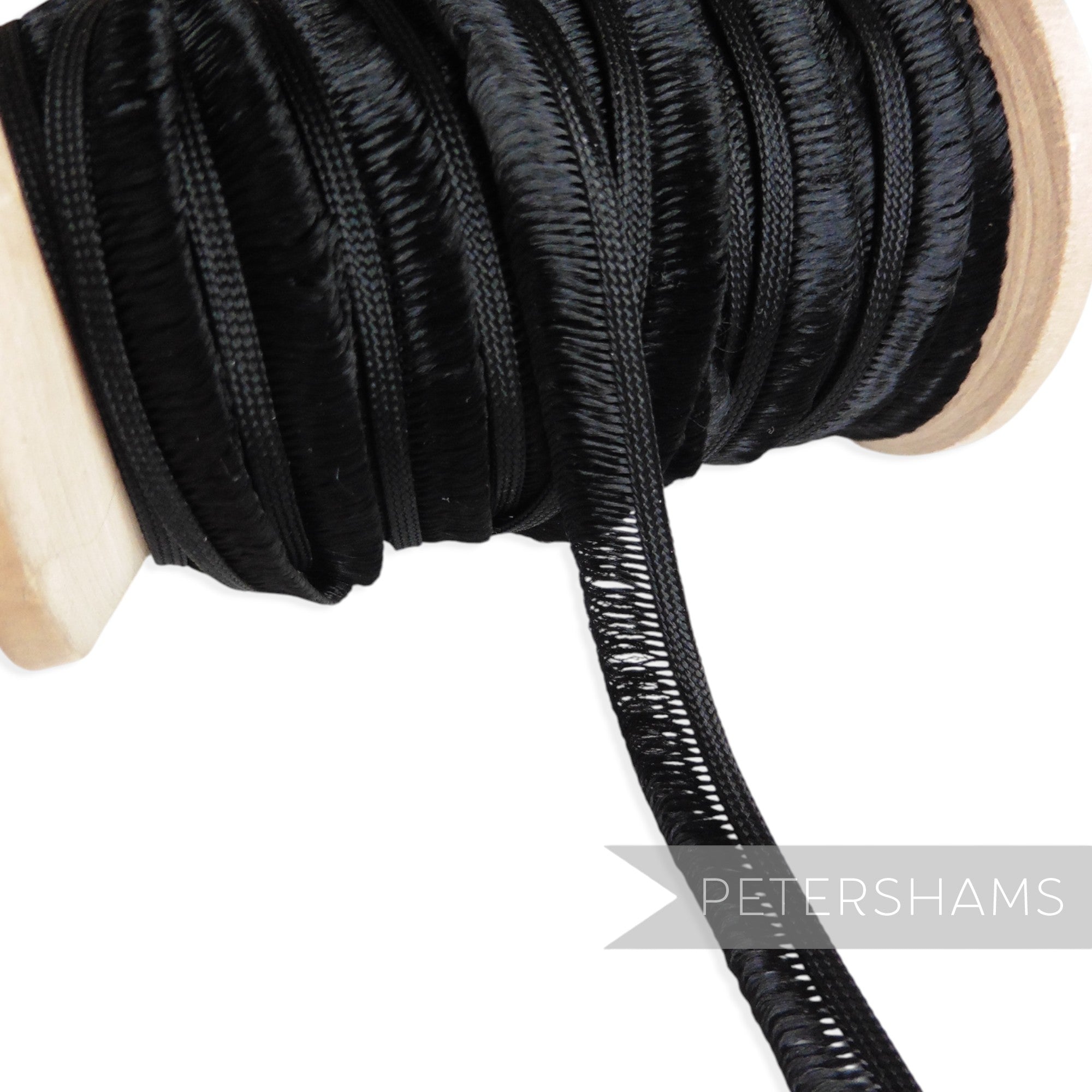 Vintage Teeny Tiny Soft Looped Black Fringe Trim - 1m