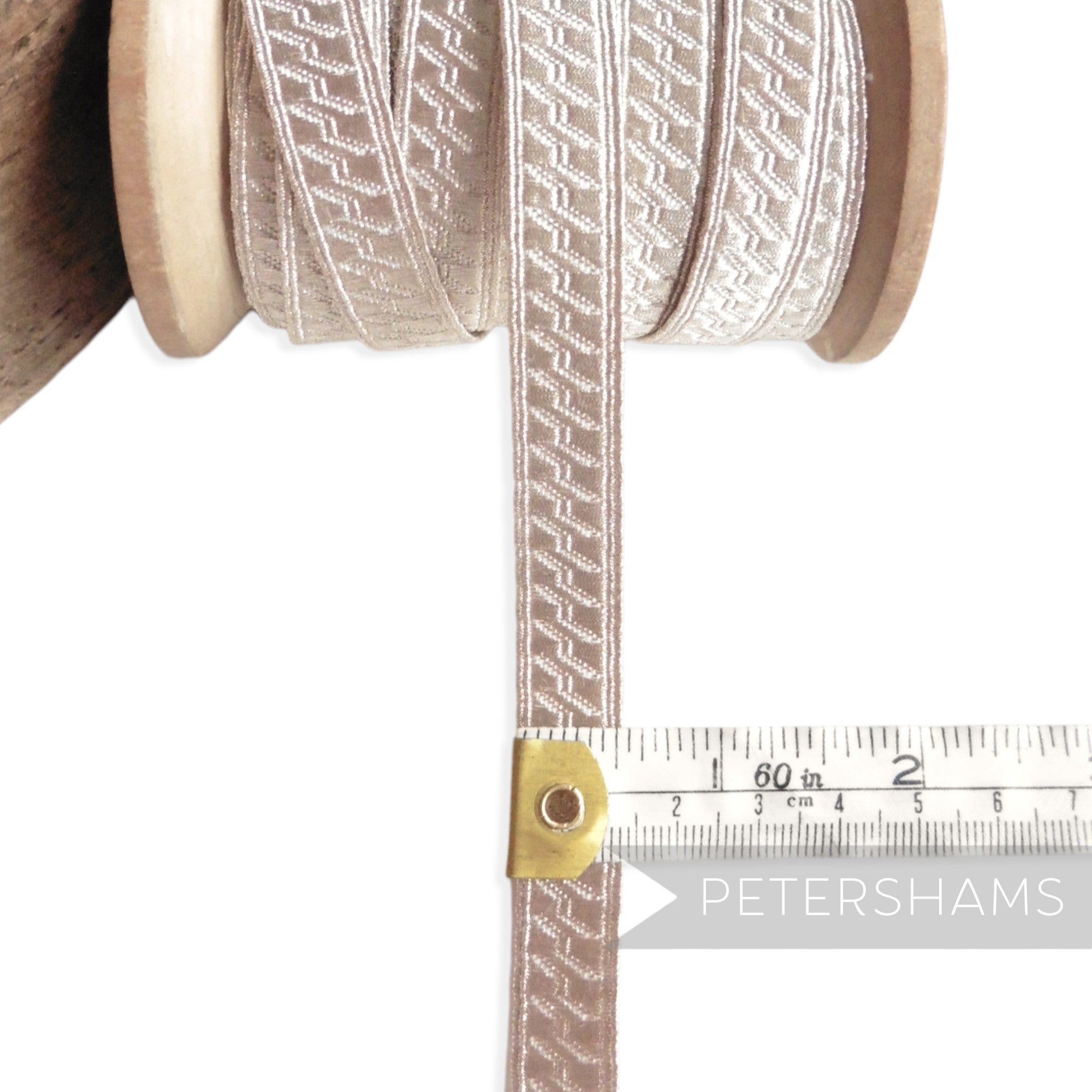 90% Silver Thread Lace Ribbon - 13mm Bias & Strand