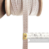 90% Silver Thread Lace Ribbon - 13mm Bias & Strand