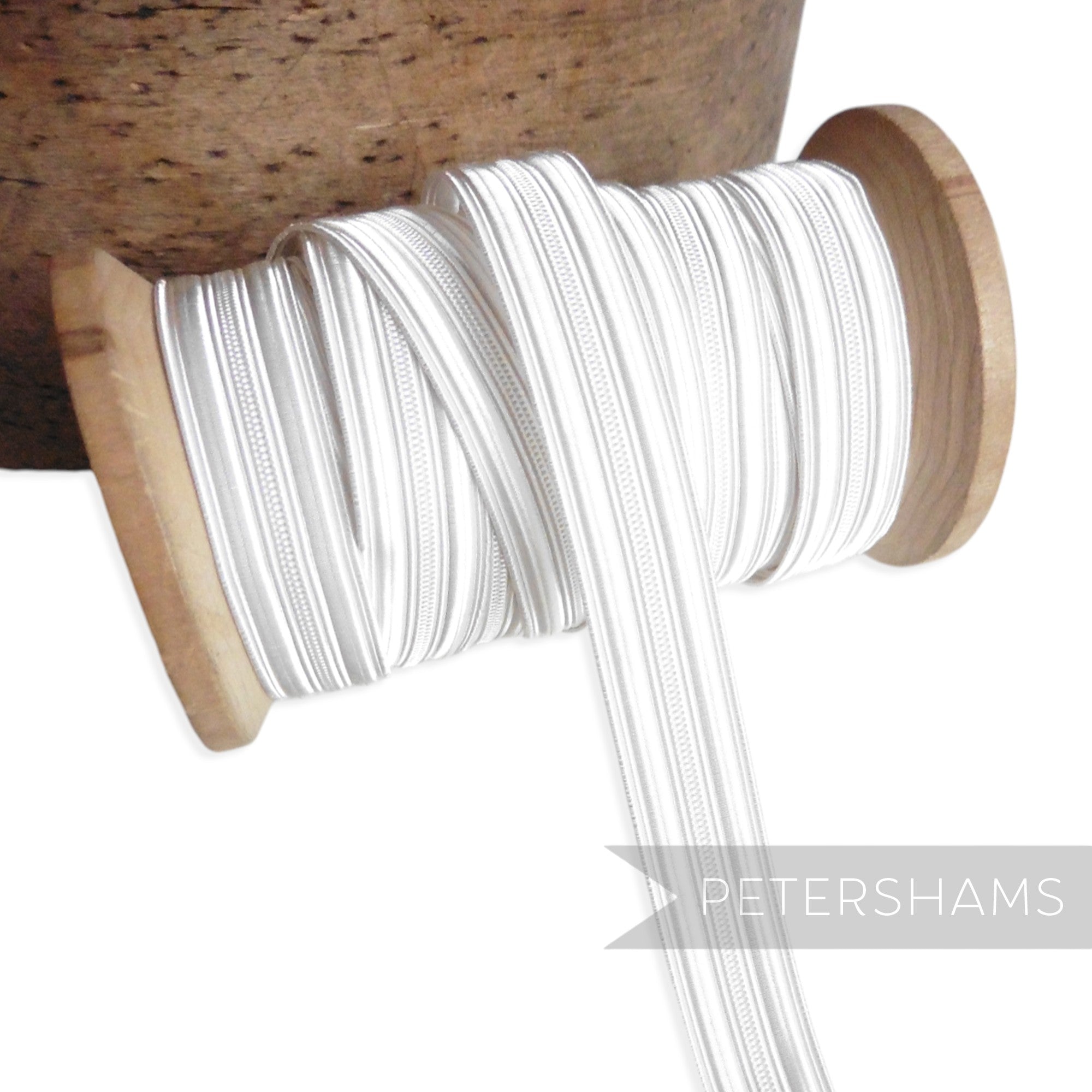 Naval Cellophane Thread White Lace Ribbon - 13mm