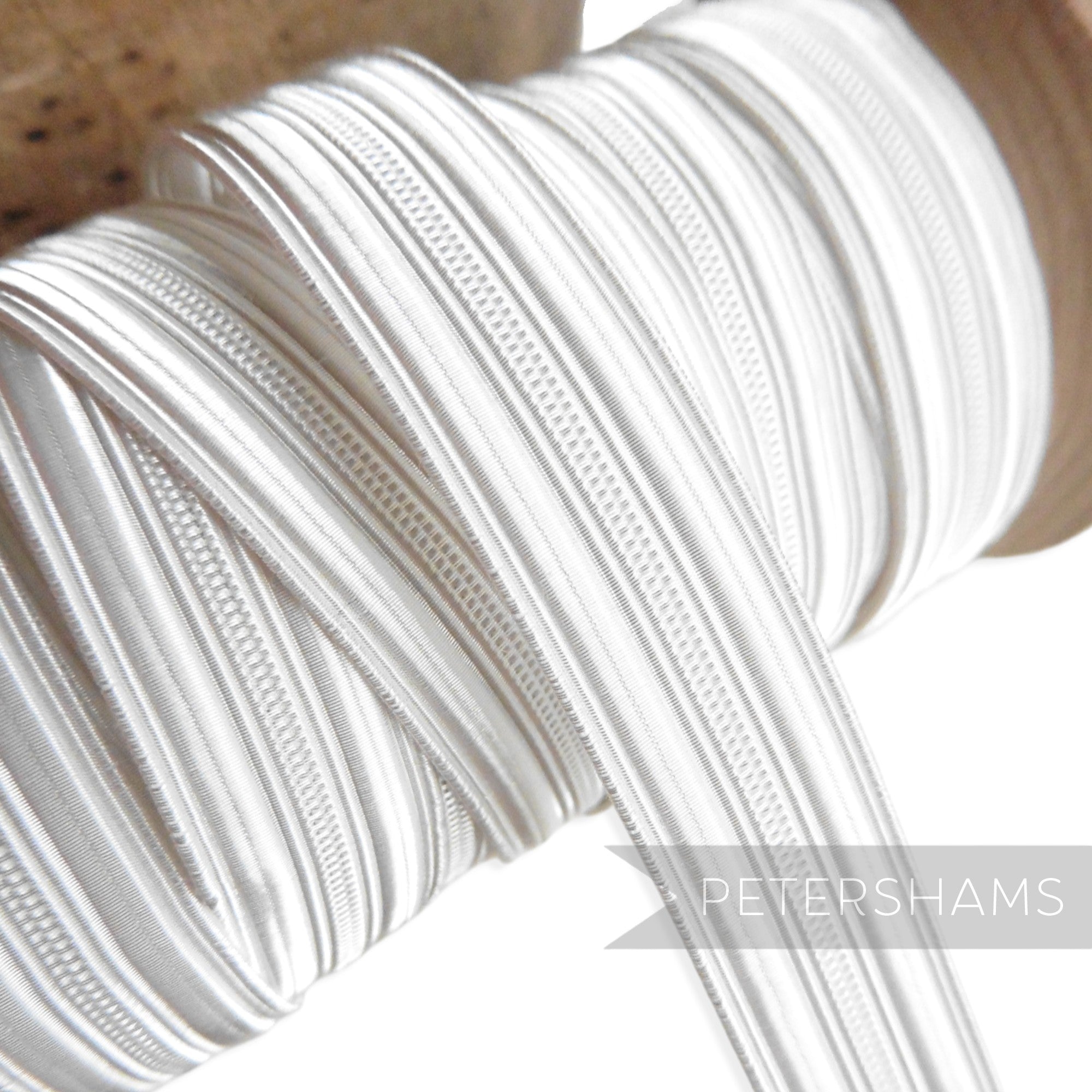 Naval Cellophane Thread White Lace Ribbon - 13mm