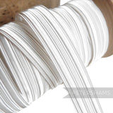 Naval Cellophane Thread White Lace Ribbon - 13mm