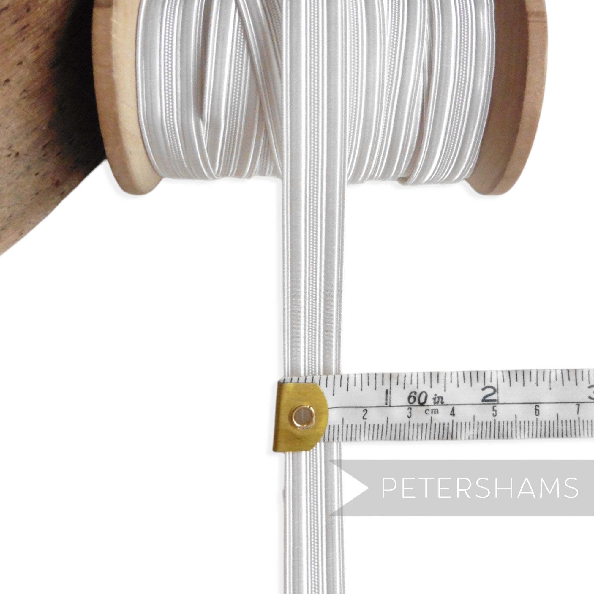 Naval Cellophane Thread White Lace Ribbon - 13mm