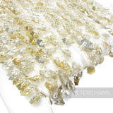 Flower Sequins Elasticated Trim with Beads - 1m