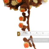 Fuzzy Crochet Flower Fringe Trim - 1m