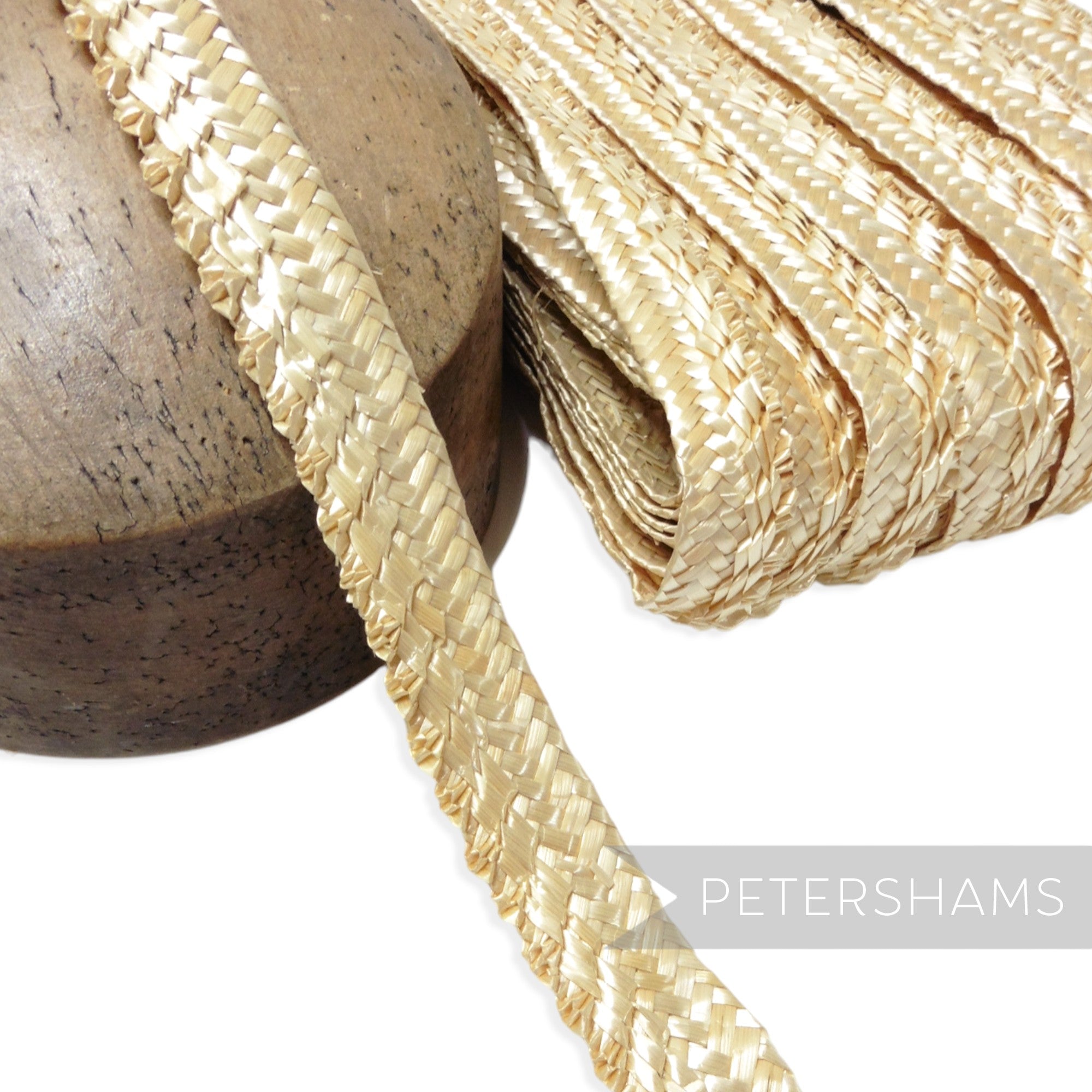 'Sheila' Vintage Intricate Ruffle Edge Plaited Wheatstraw Braid - 23mm Wide