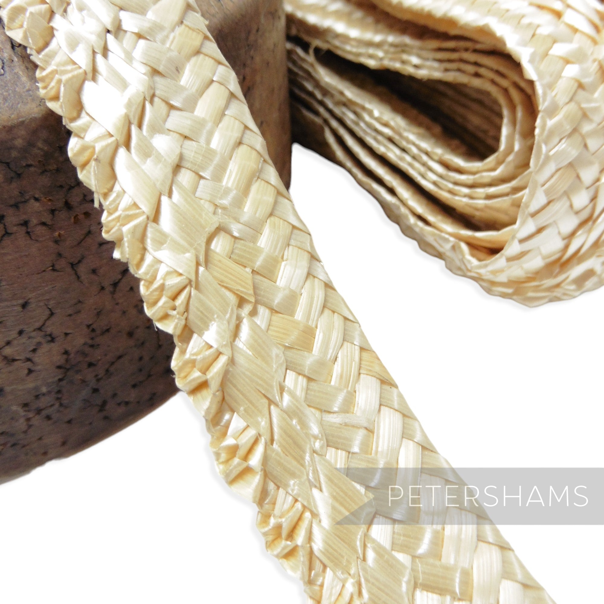 'Sheila' Vintage Intricate Ruffle Edge Plaited Wheatstraw Braid - 23mm Wide