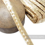 Vintage Chevron Plait Shiny Flat Straw Braid - 23mm Wide