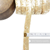 Vintage Chevron Plait Shiny Flat Straw Braid - 23mm Wide